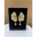 Vidana Half Floral Bridal Polymer Clay Earring