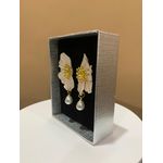 Vidana Half Floral Bridal Polymer Clay Earring - image 2