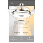 Generic Luxury 3-in-1 Retractable Ceiling Fan with LED Light & Built-in Bluetooth Speaker - 5 Blades - image 3