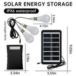 Generic Solar Energy Kit (Powerbank Solar Panel 3 bulbs - image 2
