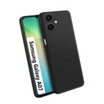product_image_name-Samsung-A07 Silicone Phone Case & Pouch With Camera Protection - Scratch Resistance, Shockproof Protective Case - ( Black )-1