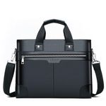 GALUIN Leather Laptop Handbags For Men Black - image 4