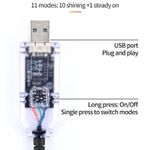 Generic Car headlight RGB colorful eye decorative light LED display decorative pixel panel Front windshield USB 5V multi-mode light - image 5