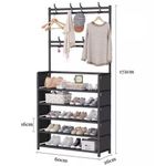 product_image_name-Generic-Heavy Duty 5-Tier Metal Shoe Rack, Multi-Use Storage Organizer for Shoes, Hats, Bags & Jackets  Space Saving Durable Shelf for Entryway, Hallway & Bedroom-1