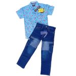 product_image_name-Fashion-Top Quality Boys Shirt + Jeans (6yrs)-2