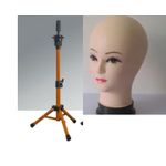 product_image_name-Generic- Bald Dummy Mannequin Head For Wigging With Mini Wig Tripod Stand -1