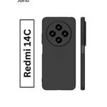 Redmi Xaomi 14C Smooth Sleek Protective silicon back case - Black