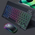 Generic Mini Wireless RGB Keyboard And Mouse KIT for Laptops Tablets and Phones-black