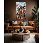 3 Happy African kids wall art framed canvas