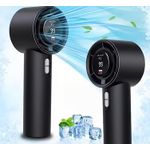 Generic 3 in 1 Celebrity rechargeable hand fan Black, White and Blue - image 2