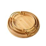 product_image_name-Generic-Polished 3 In 1 Natural Bamboo Wooden Serving Tray-2