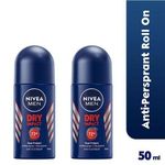 NIVEA Dry Impact Roll-on For Men 72h- 50ml (2pcs)