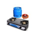 6kg Gas Cylinder, Stainless Table top Cooker, Regulator, Hose and Clips 