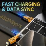 Generic 4 in 1 65W Multi Function Fast Charging & Data Cable with TYPE -C, Lightning & Micro USB - image 4