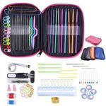 Generic Crochet Hook Set 100pcs With Yarn Knitting Needles Sewing Kit + Storage Bag - image 2