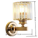 Generic Luxury Nordic Crystal Cylinder Wall Sconce - image 2