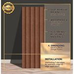 Generic Fluted Wood-Look Wall Panels (Peel & Stick) 30cm x 60cm