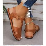 product_image_name-Fashion Choice-Ladies sandals brown -2