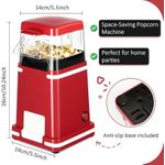 Generic Electric Hot Air Popcorn Maker Machine – Oil-Free Popcorn Maker, Red - image 4