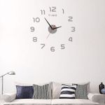 40cm 3D Number DIY Wall Clock Mirror Wall Stickers