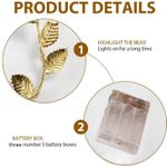 product_image_name-Generic-LED Golden Leaf String Lights Battery Operated 3M 20 LED  Leaf Garland String Light for Thanksgiving Christmas and Party Decor, Indoor Outdoor Home Garden Decor-5
