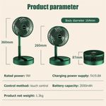 Generic Mini Foldable USB Rechargable Desktop fan - image 3