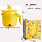 product_image_name-addigoes-1.8L Multifunctional Electric Cooker with Steamer | Mini Portable Hot Pot, Rice & Noodle Cooker, Non-Stick, Dorm & Small Kitchen Friendly-3