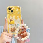 product_image_name-Generic-3D Cartoon Cute Bear Bracelet Phone Case For IPhone 15/  IPhone 15pro/IPhone 14/iPhone14proCream Cake Soft Wave Cover-1
