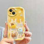 product_image_name-Generic-3D Cartoon Cute Bear Bracelet Phone Case For IPhone 15/  IPhone 15pro/IPhone 14/iPhone14proCream Cake Soft Wave Cover-2