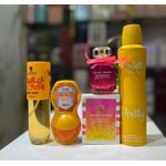 Genie’s Secret BombShell Paradise 25ml & Confetti body spray  & Vanilla crush & Roll on