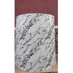 Luxury High Gloss Self-Adhesive PVC Marble Sheet (White & Black Vein) (4ft by 9.5ft)