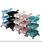 3-tier rolling storage cart designed for organizing 