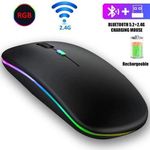 Wireless Mouse, Bluetooth 5.1, Symphony Lighting Effect, Supports iPad Connection