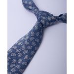 product_image_name-PABANI-Blue Paisley Pattern Silk Tie-1