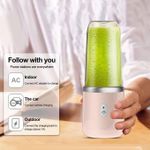 Generic Double Cup Portable Juice Extractor Mixer Mini Blender USB - image 4