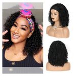 Headband Afro Kinky Curly With Scarf Heat Resistant