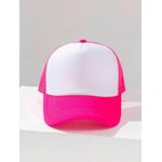 QUALITY BASEBALL  BLACK CAP WITH PINK AND WHITE DESIGN 