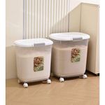 Generic 20L Transparent Storage Bucket with wheel-1Pc - image 2