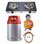 Cepsa 12.5kg Cylinder Glass Cooker,Regulator, Hose & Clips
