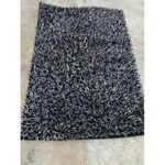 Black And Ash Indian Shaggy Center Rug