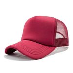 Fashion Choice "Plain Wine Adjustable Net back facecap Unisex".
