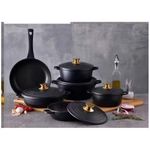 6 Set Non-stick Die Cast Iron Pot Set Cookware- Non-Toxic