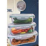 Generic 3 Pcs Glass Food Storage Bowl - image 2