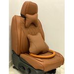 Universal Brown Leather seat cover for 5 seater cars and suv