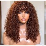 Budget pixie curl fringe wig 14 inches gold color 