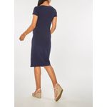 product_image_name-Dorothy Perkins-Sweetheart Neckline  Ruched Side Navy Maternity Dress-4