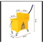 product_image_name-Generic-Industrial Plastic Mop Bucket & Wringer With Caution Signage-3