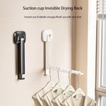 product_image_name-Generic-Suction Cup Wall Laundry Drying Rack,Rv Clothes Drying Rack Outside,Balcony Bathroom Dryings Holder,Foldable Wall Mounted Cup Racks,Space-Saving,Flexible Storage and Carrying(Black)-2