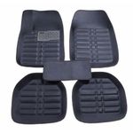 Universal Car Leather FootMat For All Saloon/5 Seater SUV Black 5Pic
