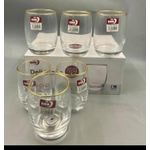 Large gold Rimmed shot glasses_ 6pcs 